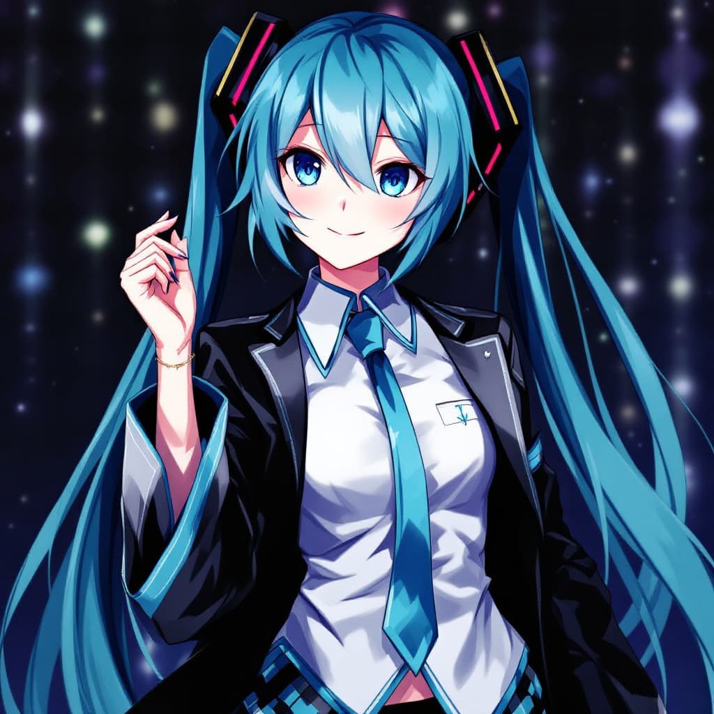 AI generated: hatsune miku emo