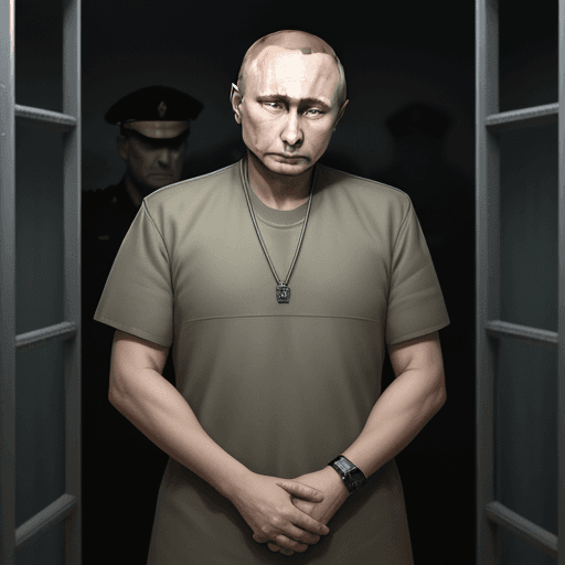 AI generated: putin in gaaga's prison
