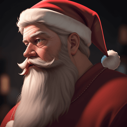 AI generated: Photo of a ultra realistic Santa Claus, dramatic light, childrens book illustration, large flowing b...