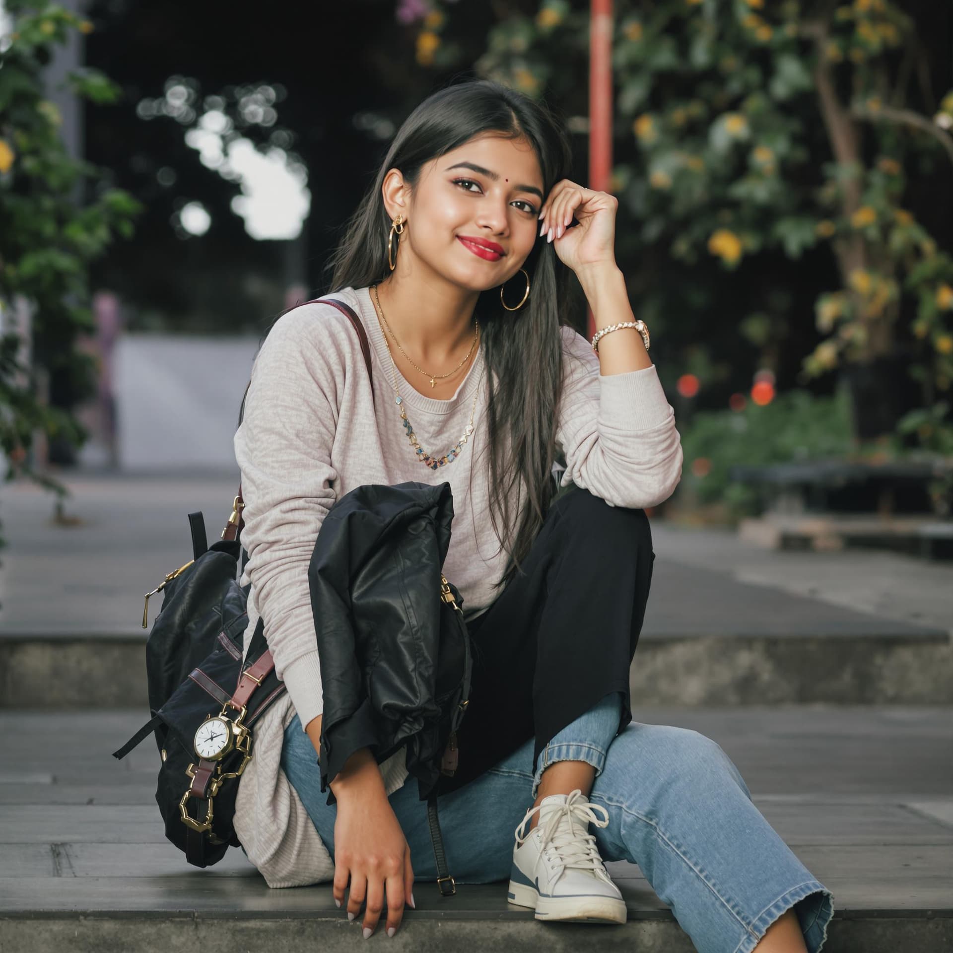 AI generated: indian 19 yr old female instagram influencer