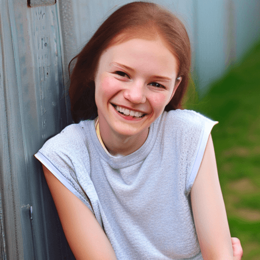 AI generated: (Girl ( ,freckles, braces, knees socks, cute, younger sister(small(younger sister))))taking brother'...