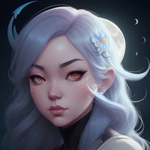 AI generated: moon emoji, art by lois van baarle and loish and ross tran and rossdraws and sam yang and samdoesart...