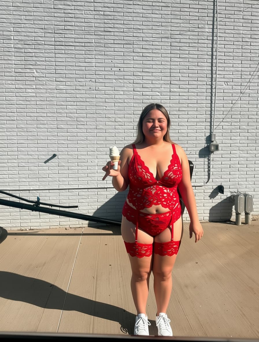 AI generated: Make it more slutty i want to see more cleavage 