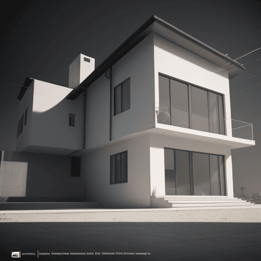 AI generated: 2 floor house . octane render, trending on artstation,t symmetrical artwork. cinematic, hyper realis...