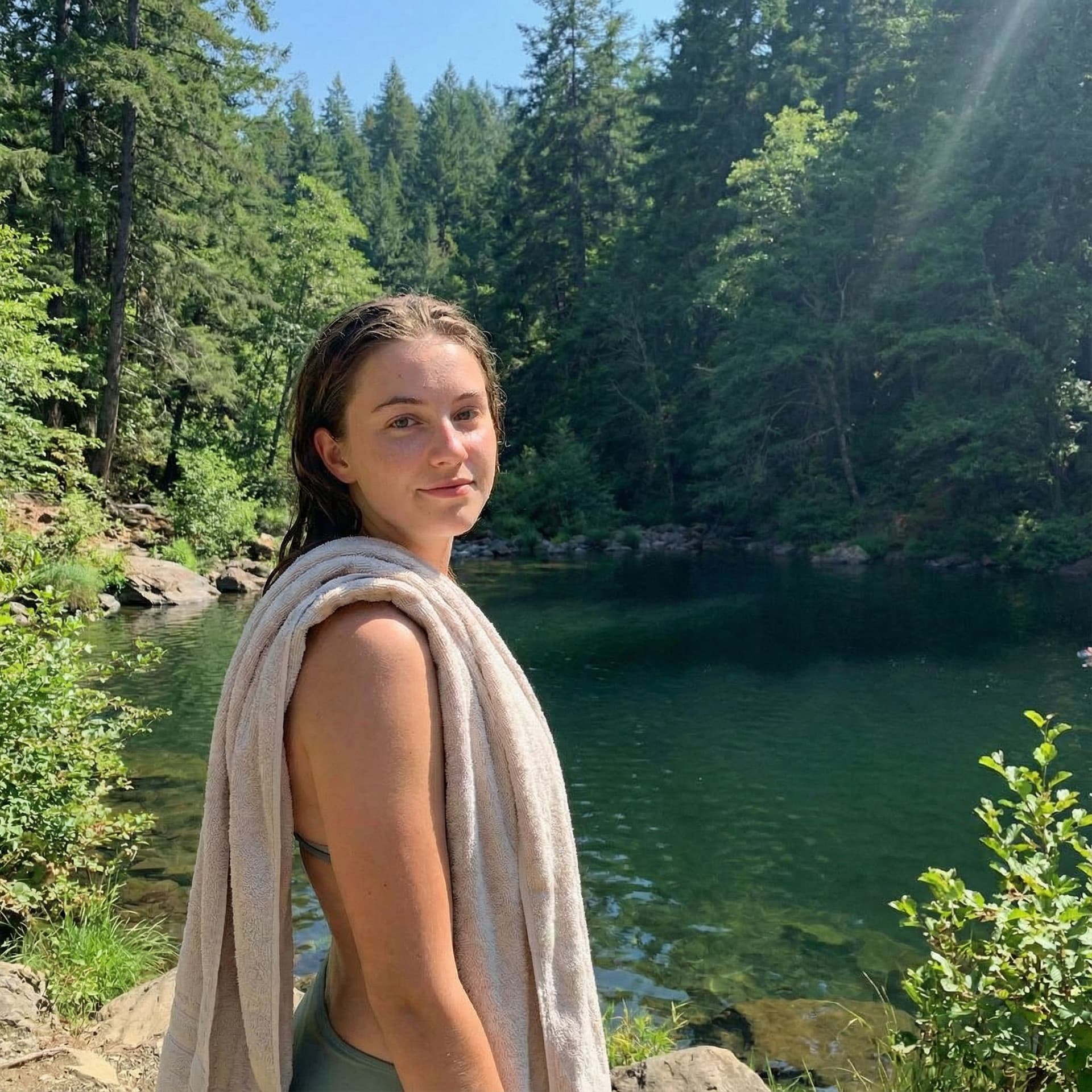 AI generated: Young nude woman without clothes