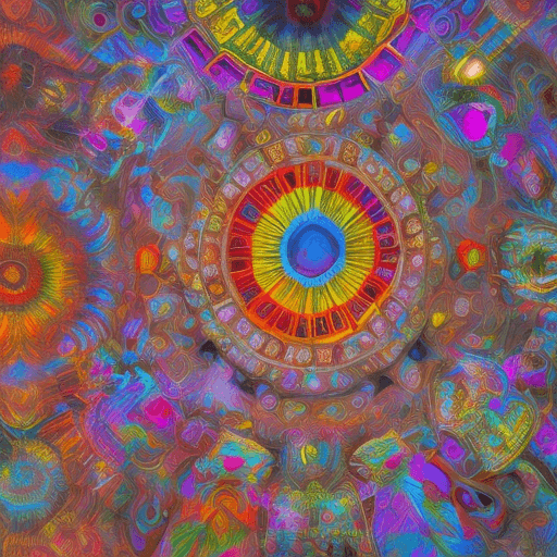 AI generated: Multicolored all across, highly detailed photography