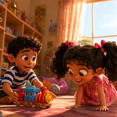 AI generated video: # تصميم الفيديو: الأشقاء المصريون الثلاثة في غرفة اللعب
 
---
 
## ملخص التصميم
- **هدف الفيديو**: م...