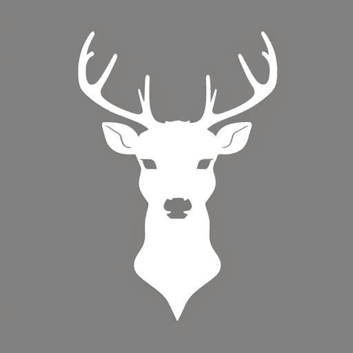 AI generated: flat vector logo of deer head, minimal graphic, by Sagi Haviv --no realistic photo detail shading