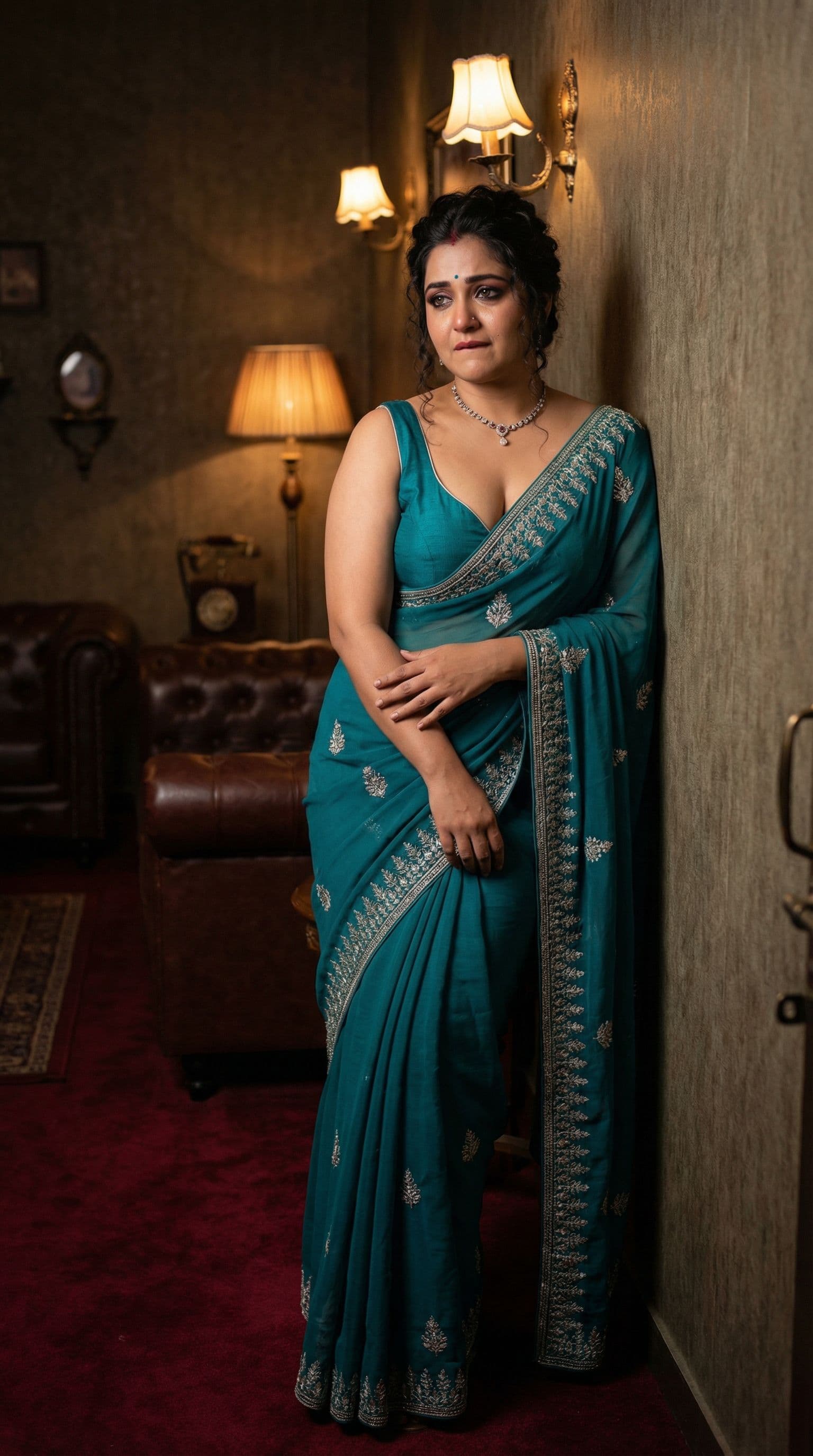 AI generated: Full body view  of most beautiful girl as most beautiful indian realstic girl with plus size FLAT st...