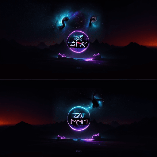 AI generated: Create a logo with "ZNK" lettering at the top and "MMA COMMUNITY" below it. The setting should be in...