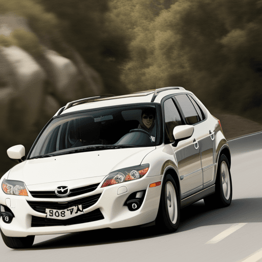AI generated: fat fat pig driving a mazda cx7