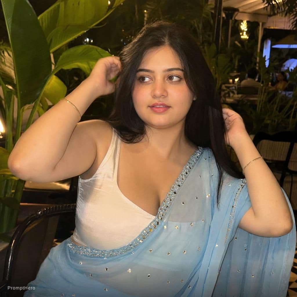 AI generated: Ultra-realistic portrait of a beautiful young Indian woman (early 20s) with a soft curvy/chubby body...
