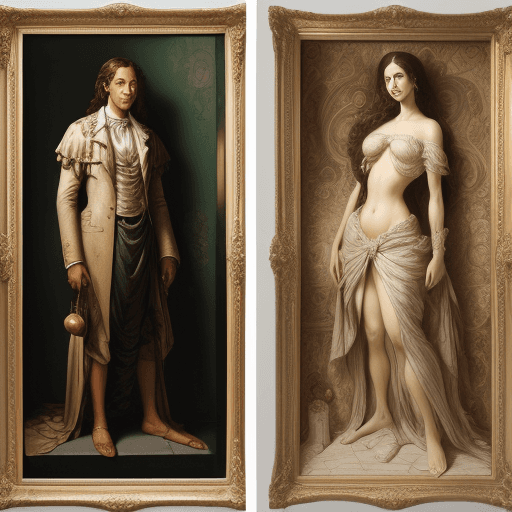 AI generated: a artwork showing the difference between rich people and poor people