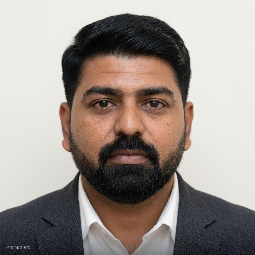 AI generated: passport photo man