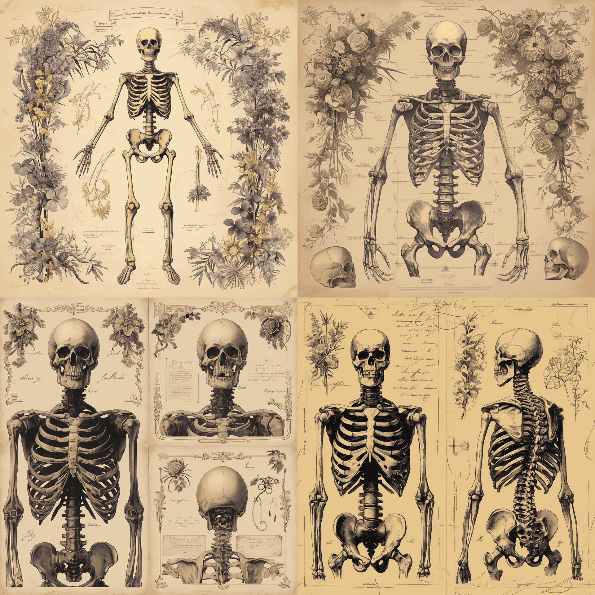AI generated: https://s.mj.run/N-0crBTzCOs a human body skeleton design in the style of marcel deneuve and stencil...