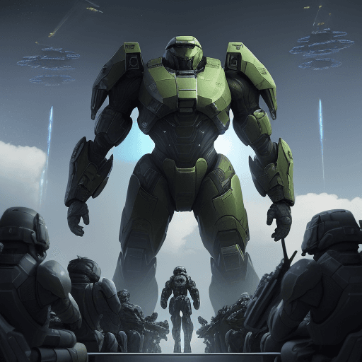 AI generated: Design a captivating hero image for a landing page that embodies the epic sci-fi atmosphere of our g...