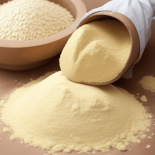 AI generated: gluten formation reaction with gliadin and glutenin