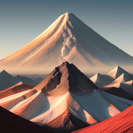 AI generated: Photo of a ultra realistic olympus mons compare to himalayan mountains