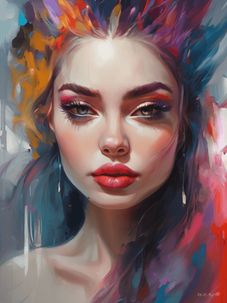 AI generated: ethereal beauty, narcissism, digital painting, (expressionism:1.1), emotional, high quality, unforge...