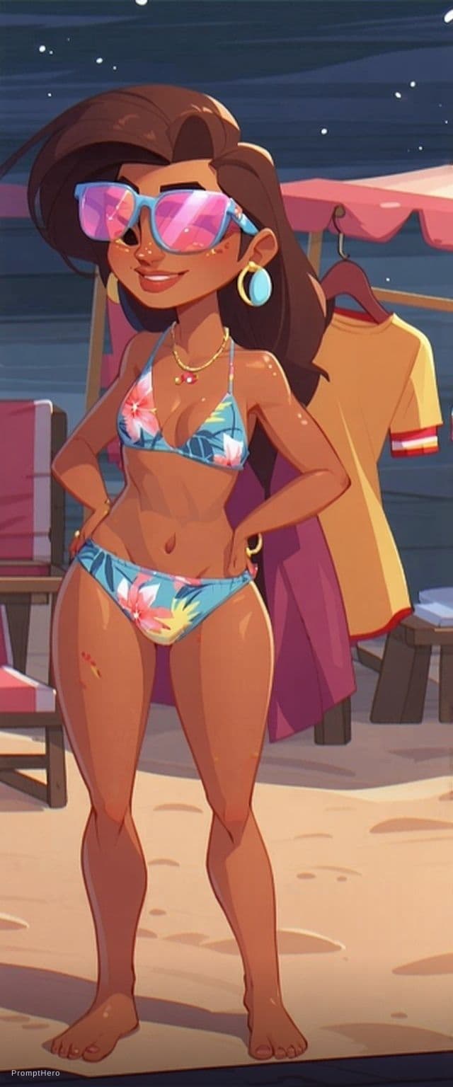AI generated: Put her in a bikini