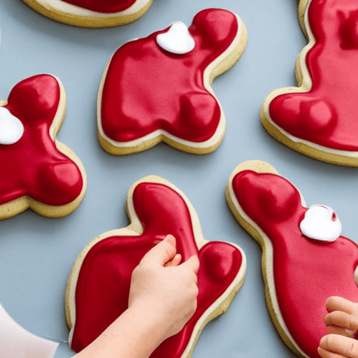AI generated: A cherry shaped person destroying cookies, joyfully