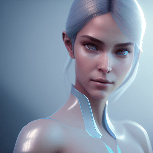 AI generated: ethereal and clean portrait of a female character Unreal Engine 5, emphasizing the Unreal Engine int...