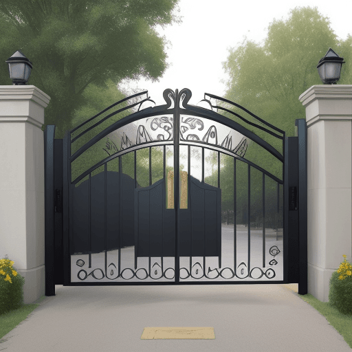 AI generated: urban area entrance gate decor noel
