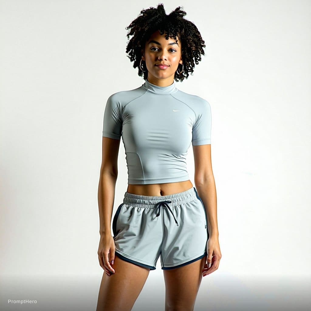 AI generated: character is looking to the camera, the shirt and underwear are transparent, but cannot be see throu...