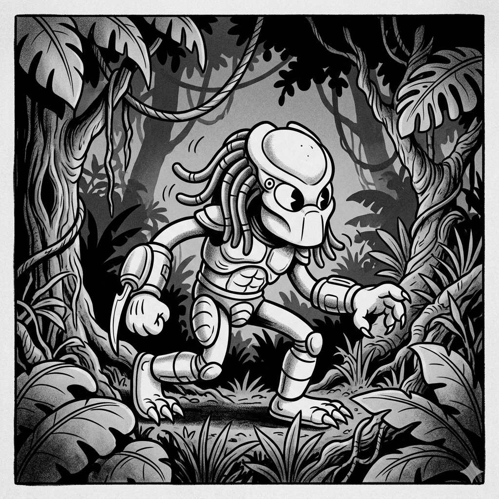 AI generated: Ultra-detailed 1930s vintage rubber hose cartoon illustration, black-and-white monochrome, authentic...