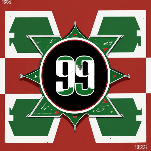 AI generated: an image with number 1958 and the logo of the moroccan local team AS FAR in the middle with three co...
