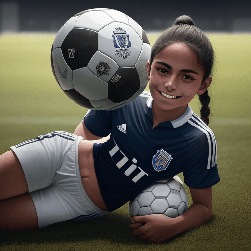 AI generated: pere A.D. Guadalupe soccer player, dressed in guadalupe´s team soccer uniform, soccer ball, smiling,...
