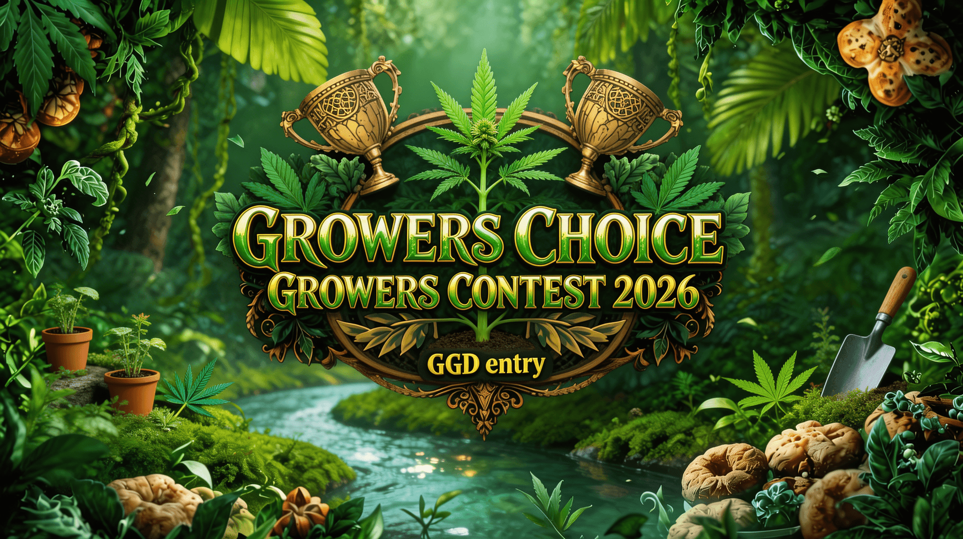 AI generated: Creat a Competition Entry wallpaper with the Text " Growers Choice " and "Growers Contest 2026" and ...