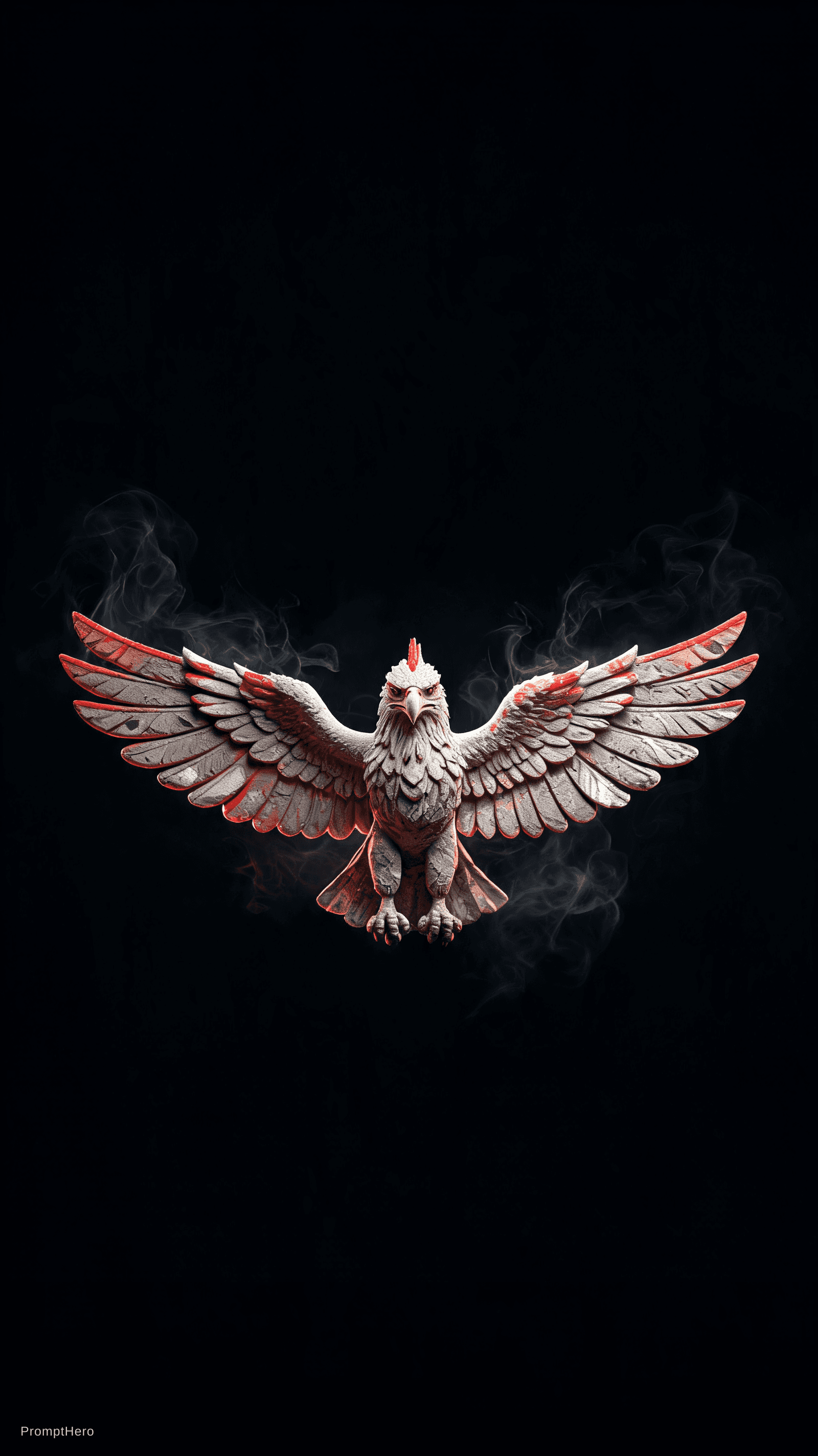 AI generated: An original cinematic emblem inspired by Tunisia, a powerful eagle-like guardian with Carthaginian a...