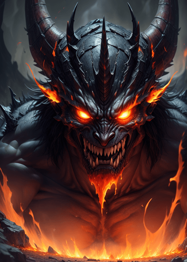AI generated: ((Best quality, 8k, masterpiece :1.3)), sharp focus, a fearsome and loathed king of demons, fantasy,...