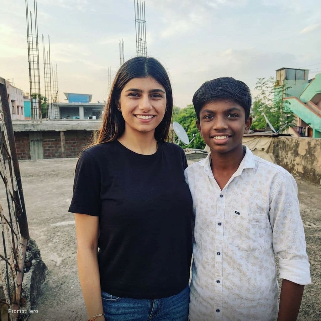 AI generated: With mia khalifa 