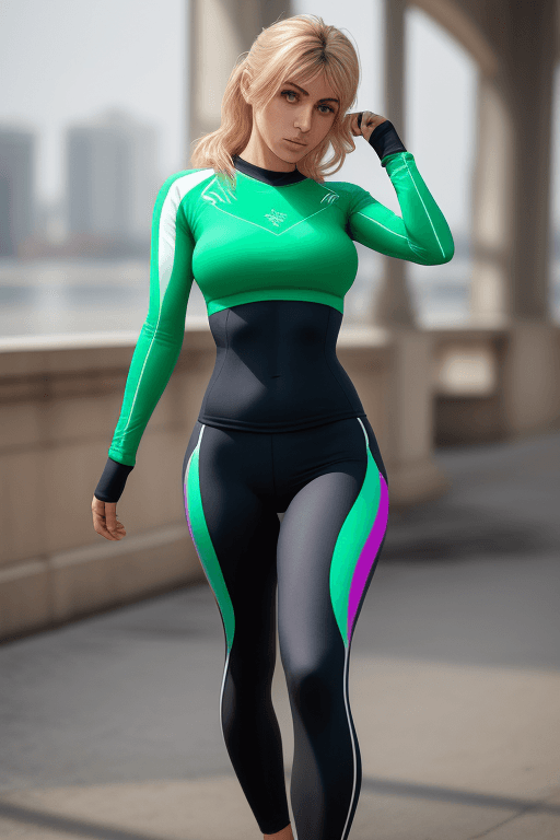 AI generated: a photo of a Bulgarian 33 year old woman wearing lycra sportswear,evalyn_noexist