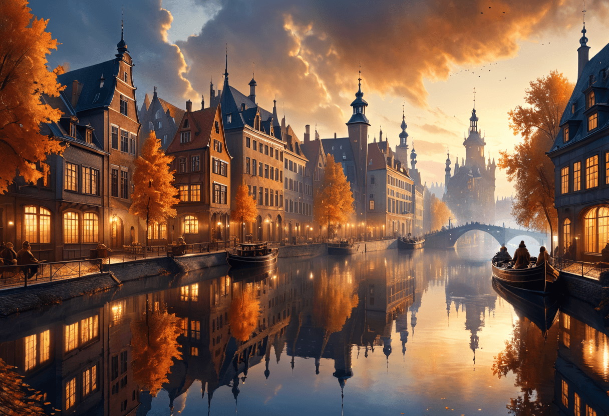 AI generated: (art by Hans Baluschek:1.1) and (Jan Urschel:1.1) and Thomas W Schaller, cityscape art, 3D Rendering...