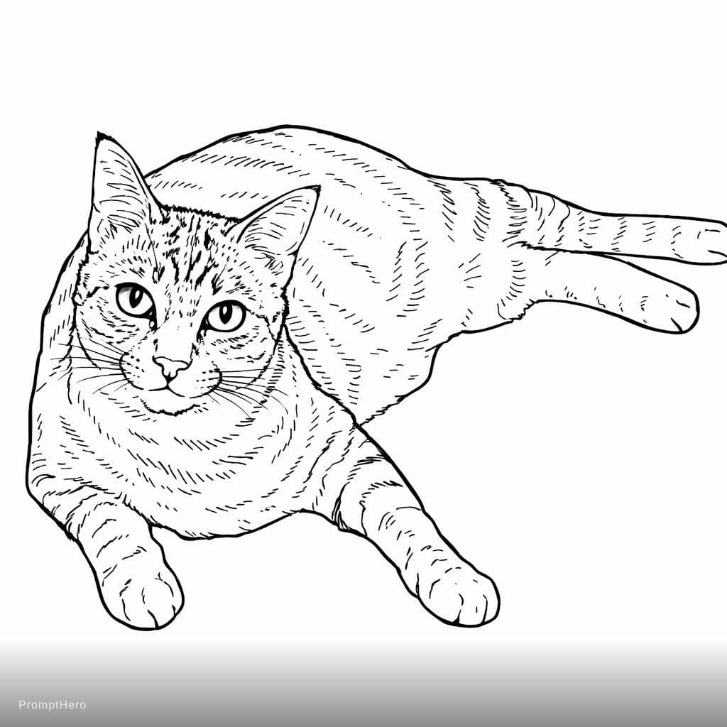 AI generated: black and white Line drawing