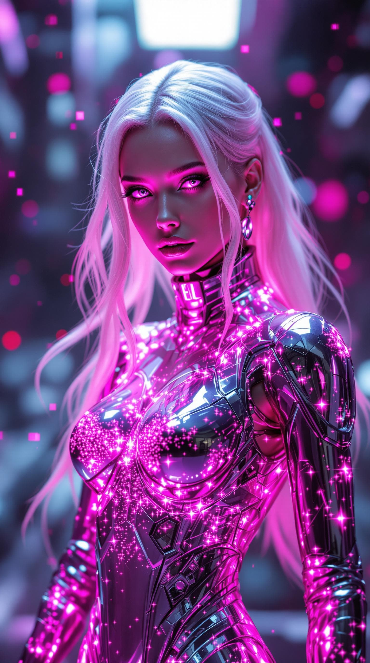 AI generated: a high-resolution image that captures the essence of a dynamic character in a futuristic setting. sh...