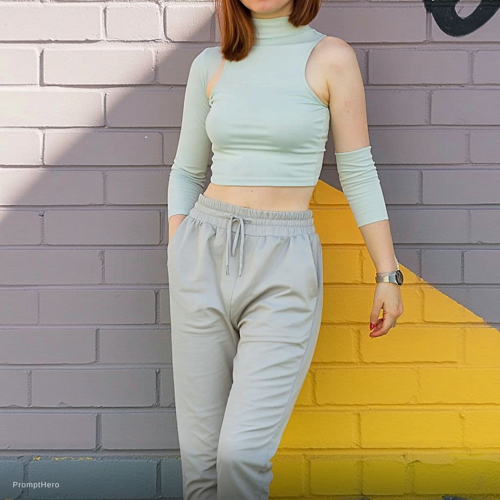 AI generated: Only with bra