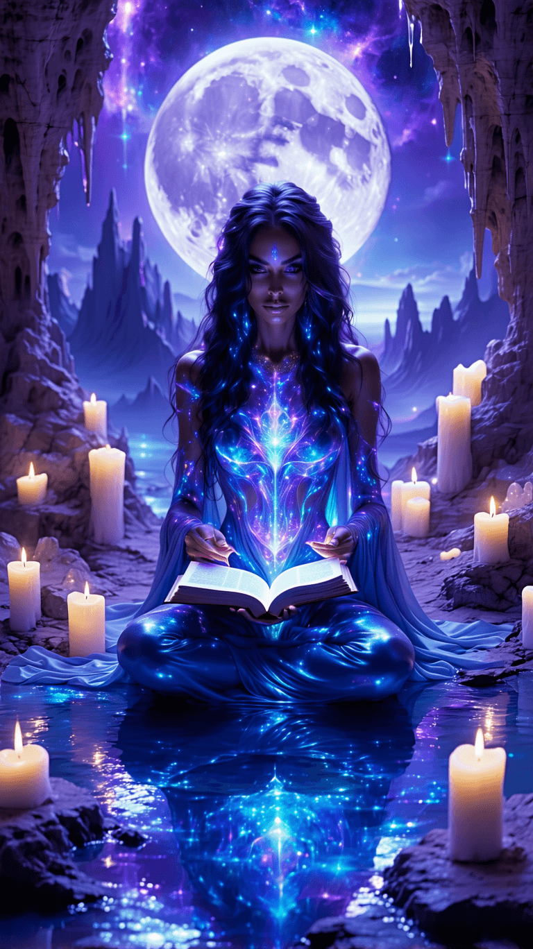AI generated: Each Major Arcana card will feature hyper-realistic gold, opal quartz, neon hues, silver holographic...