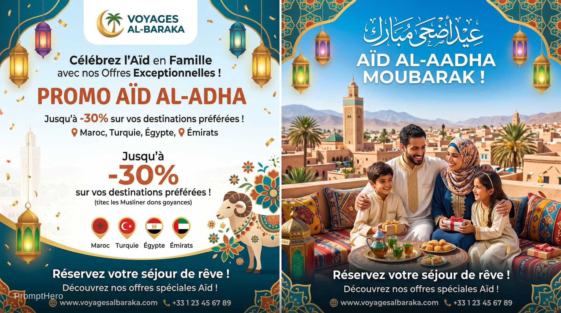 AI generated: promo aid idhha pour agence de voyage