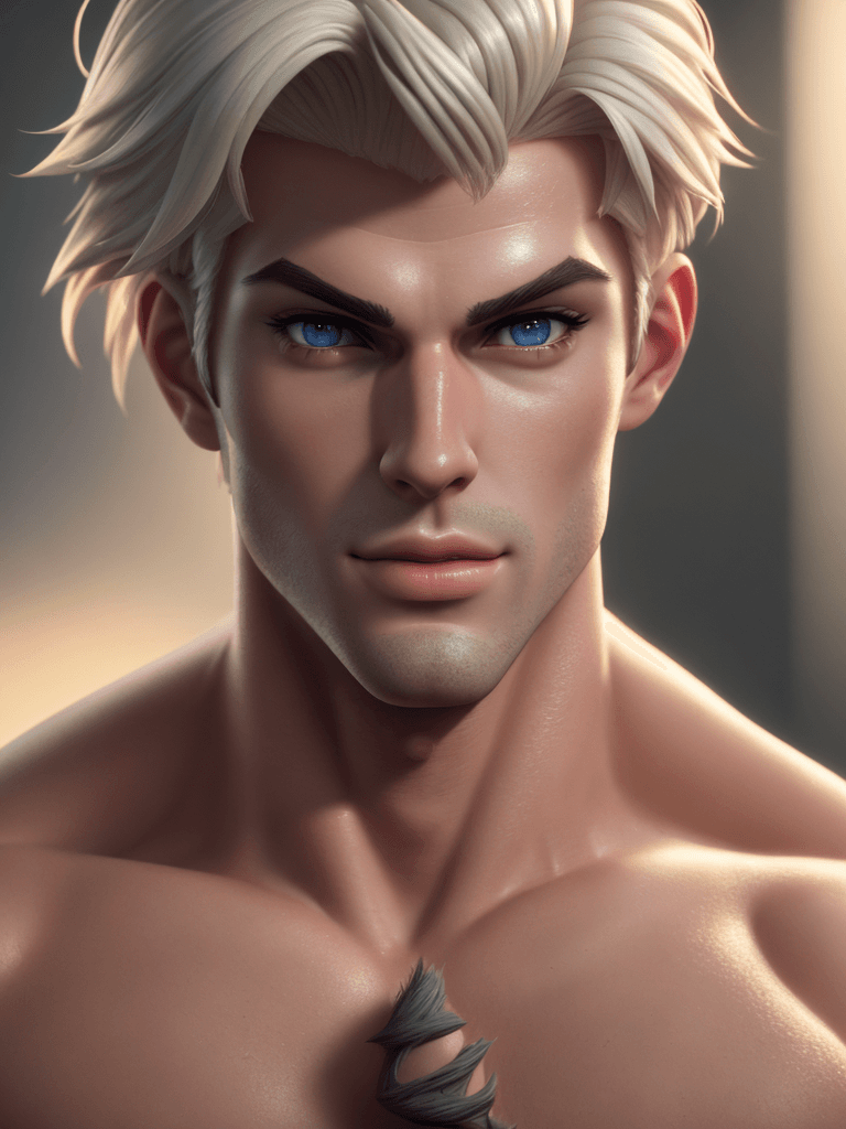AI generated: a Ken from Barbie character, photorealistic, octane render, hyperrealistic, (skindentation:1. 3), (p...