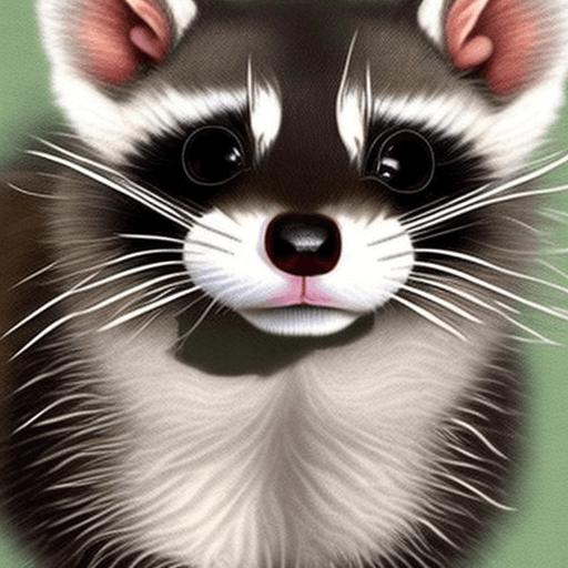 AI generated: cat, ferret and raccoon hybrid