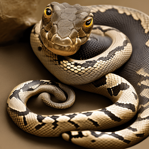 AI generated: Ultra high resolution photography of a medieval female snake handler, named Nefertira