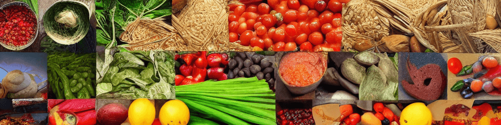AI generated: worldwide food background photos
