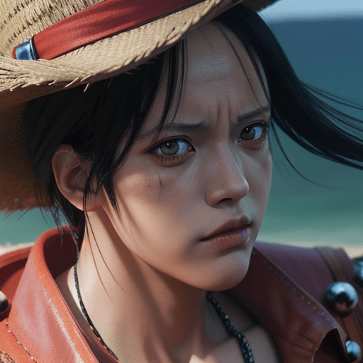 AI generated: Anime character luffy from One Piece octane render, trending on attestation,t symmetrical artwork. c...