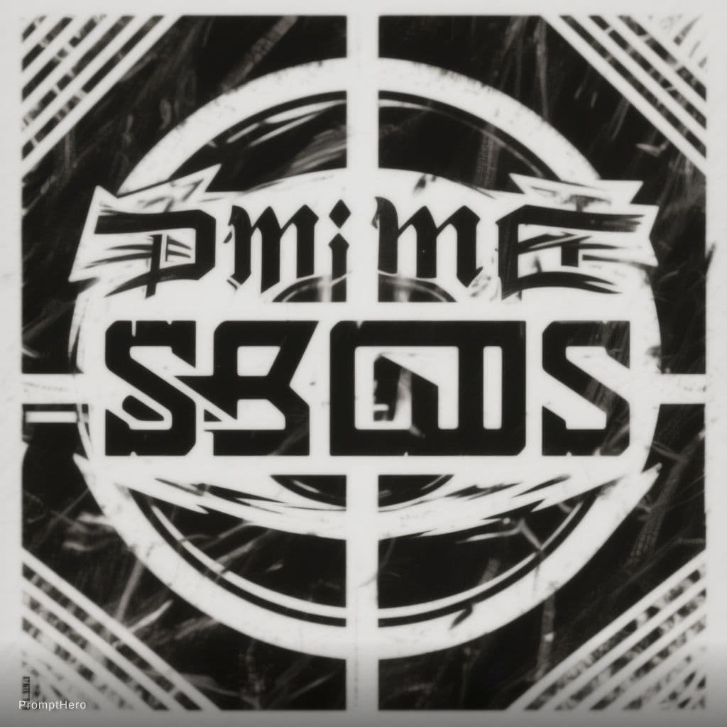 AI generated: Make logo combination logo like Skater logos black and white, 
with title: PRIME FOCUS 