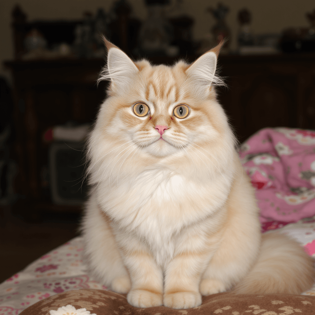 AI generated: a persian orange cat