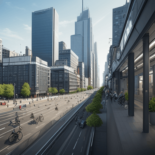 AI generated: Create an image about mobility in the city


